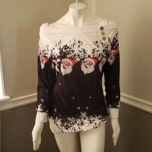 Off the shoulder santa top